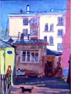 Базина Московский дворик в Кривоколенном пер.50х40,х,м,2000