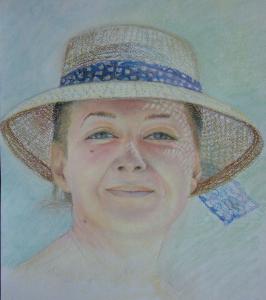 Девушка в шляпке - паст-бум - 30x40 - 2011