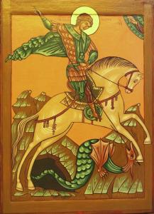 икона св Георгия Победлоносца Ю Водзинского